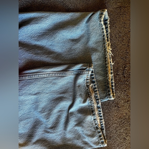 Abercrombie And Fitch The Wide Leg Mid Rise Denim Jeans Size 25/0 Long - Picture 3 of 6